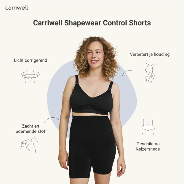 Carriwell Postpartum Shapewear Shorts - Maat S - Zwart Carriwell Postpartum Shapewear Shorts - Maat S - Zwart