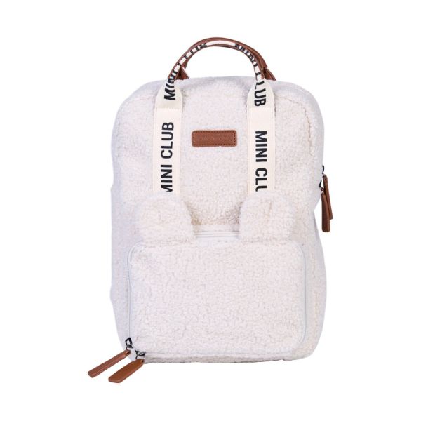 Childhome Mini Club Kinderrugzak - Signature - Teddy - Ecru Childhome Mini Club Kinderrugzak - Signature - Teddy - Ecru