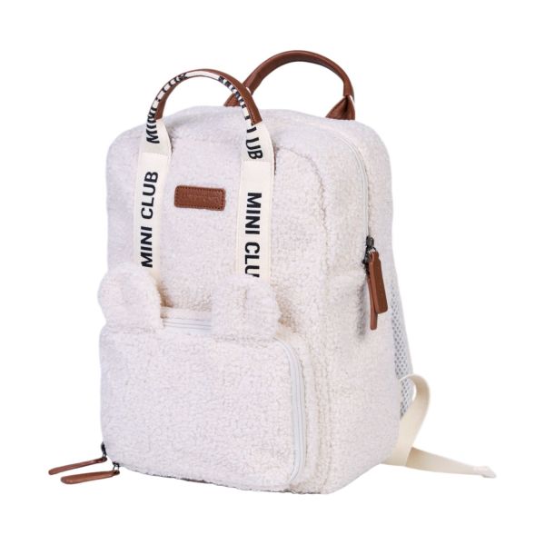 Childhome Mini Club Kinderrugzak - Signature - Teddy - Ecru Childhome Mini Club Kinderrugzak - Signature - Teddy - Ecru