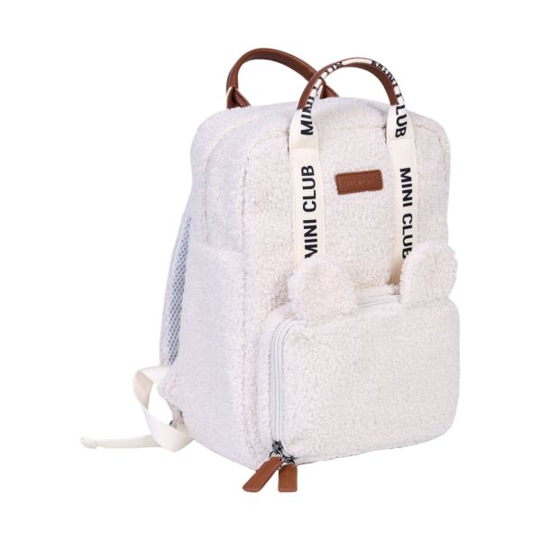 Childhome Mini Club Kinderrugzak - Signature - Teddy - Ecru Childhome Mini Club Kinderrugzak - Signature - Teddy - Ecru