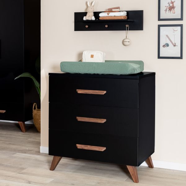 TWF Meegroeibed - Commode 3 Laden - Hanglegkast 2 Deuren 1 Lade Modena Walnoot TWF Meegroeibed - Commode 3 Laden - Hanglegkast 2 Deuren 1 Lade Modena Walnoot