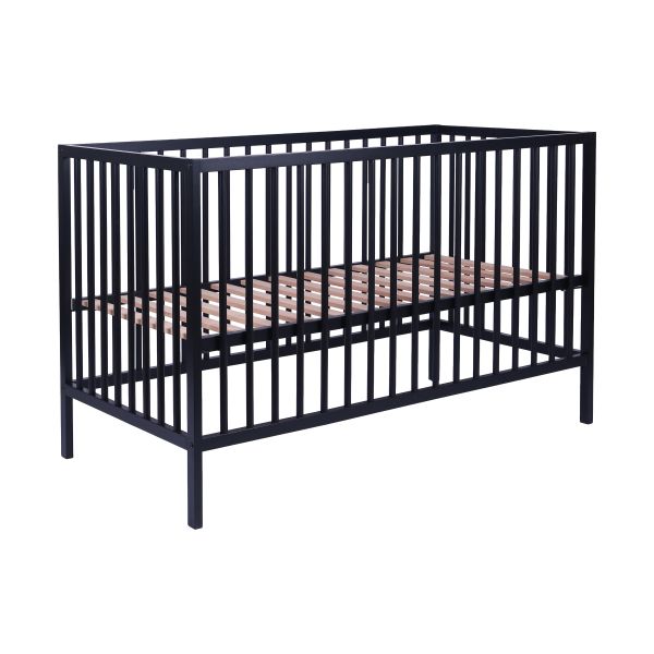 Europe Baby Ledikant - Solid Beech - 60 x 120 cm - Zwart Europe Baby Ledikant - Solid Beech - 60 x 120 cm - Zwart