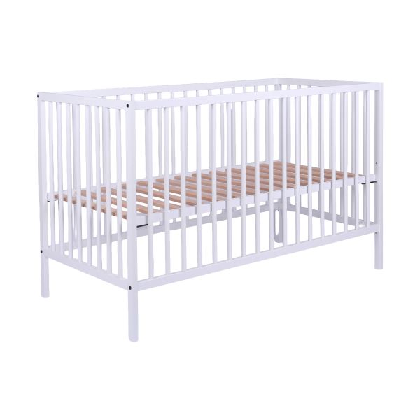 Europe Baby Ledikant - Solid Beech - 60 x 120 cm - Wit Europe Baby Ledikant - Solid Beech - 60 x 120 cm - Wit