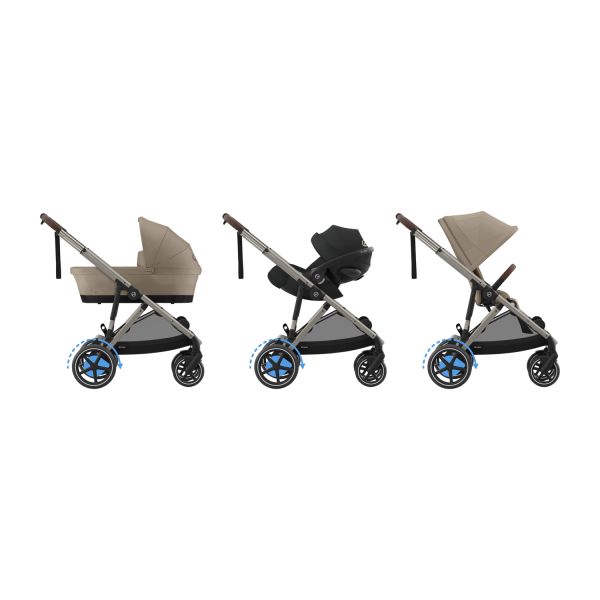 Cybex E-Gazelle S Kinderwagen 2-in-1 - Taupe -Taupe - Almond Beige / Beige Cybex E-Gazelle S Kinderwagen 2-in-1 - Taupe -Taupe - Almond Beige / Beige