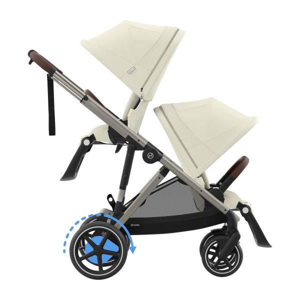 Cybex E-Gazelle S DUO kinderwagen 3-in-1 Seashell Beige / Light Beige Cybex E-Gazelle S DUO kinderwagen 3-in-1 Seashell Beige / Light Beige