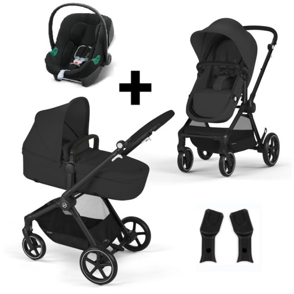 Cybex Kinderwagen Eos Lux BLK Moon Black Incl. Aton B2 i-Size & Adapter Cybex Kinderwagen Eos Lux BLK Moon Black Incl. Aton B2 i-Size & Adapter