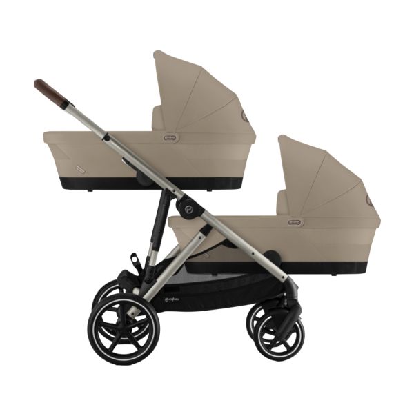 Cybex Tweelingwagen Gazelle S Almond Beige - Beige Cybex Tweelingwagen Gazelle S Almond Beige - Beige