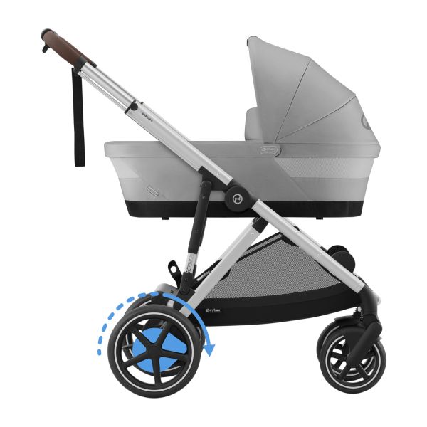Cybex e-Gazelle S 3-in-1 Kinderwagen Set S Incl. Amya - Silver/Stone Grey