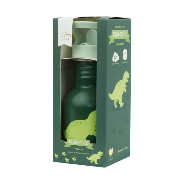 A Little Lovely Company Kleine RVS Drinkfles - Dinosaur A Little Lovely Company Kleine RVS Drinkfles - Dinosaur