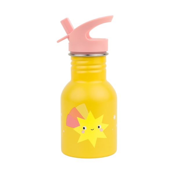 A Little Lovely Company Kleine RVS Drinkfles - Shooting Star A Little Lovely Company Kleine RVS Drinkfles - Shooting Star