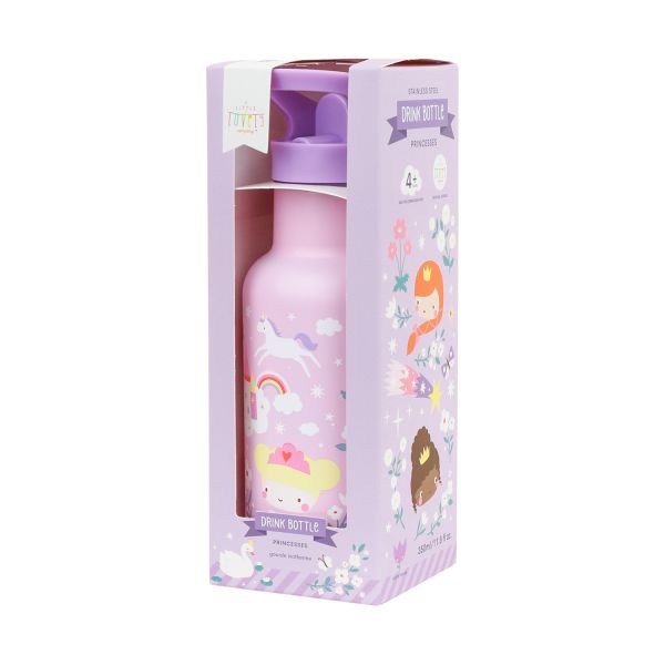 A Little Lovely Company RVS Drinkfles - Princesses A Little Lovely Company RVS Drinkfles - Princesses