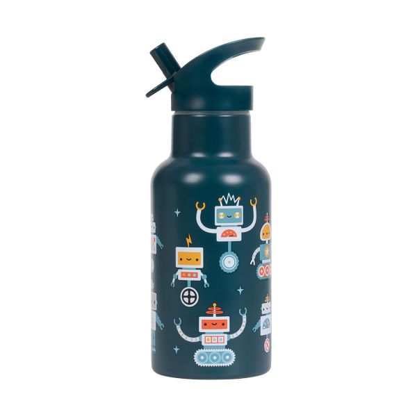 A Little Lovely Company RVS Drinkfles - Robots A Little Lovely Company RVS Drinkfles - Robots