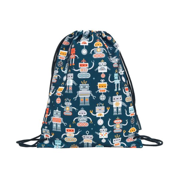 A Little Lovely Company Drawstring Bag - Robots