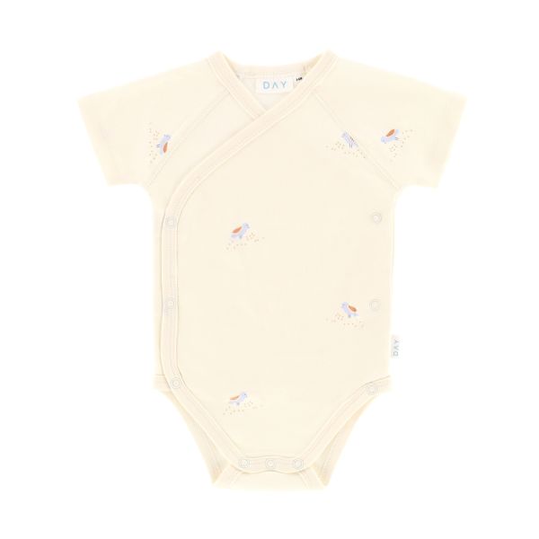 DAY Overslagromper Korte Mouw - Cream - Mt. 50/56