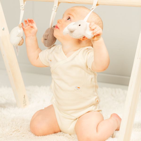 DAY Overslagromper Korte Mouw - Cream - Mt. 50/56