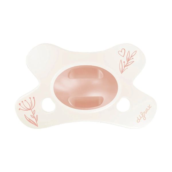 Difrax Natural Fopspeen - 0-6 Mnd - Dusty Pink Heart