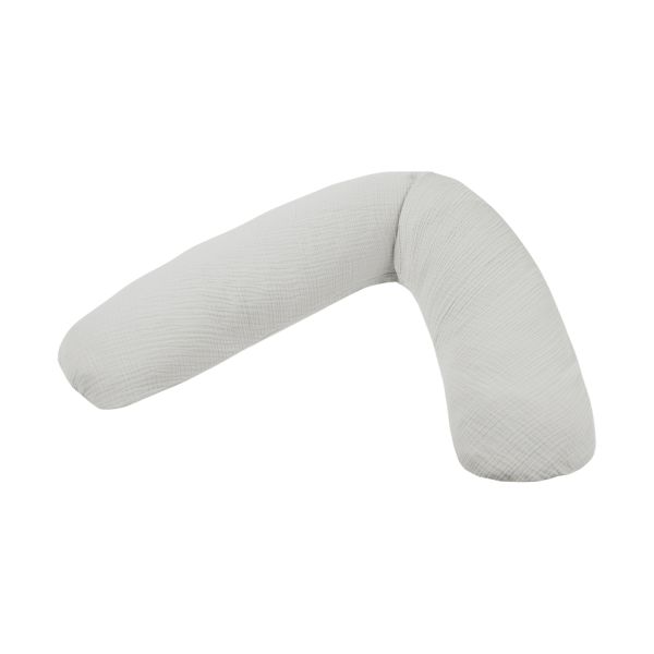 Theraline Voedingskussen Dodo Met Hoes - Muslin - Misty Grey - 170 x 34 cm Theraline Voedingskussen Dodo Met Hoes - Muslin - Misty Grey - 170 x 34 cm