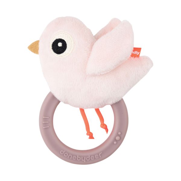 Done By Deer Sonsory Ratlle With Teether Birdee Powder