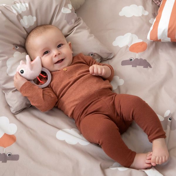 Done By Deer Sonsory Ratlle With Teether Birdee Powder