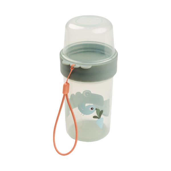 Done By Deer Snack Container L To go 2-Way Croco Green