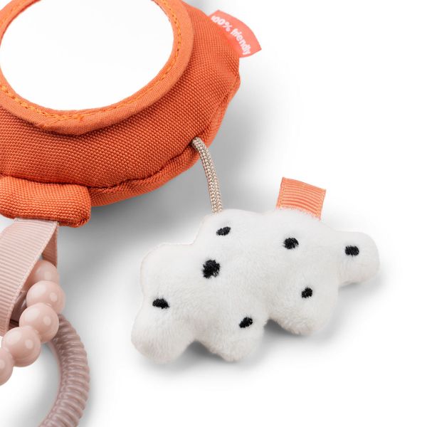 Done By Deer Activity Mirror To-Go Happy Clouds Papaya