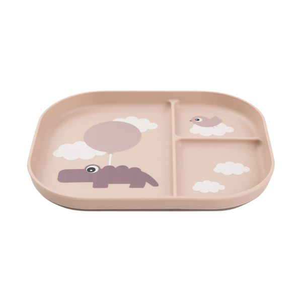 Done By Deer Foodie Compartment Plate Happy Clouds Powder Done By Deer Foodie Compartment Plate Happy Clouds Powder