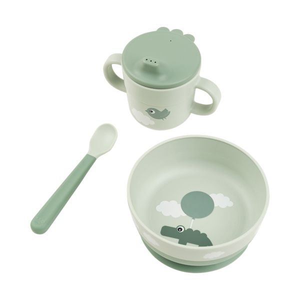 Done By Deer Foodie First Meal Set Happy Clouds Green Done By Deer Foodie First Meal Set Happy Clouds Green