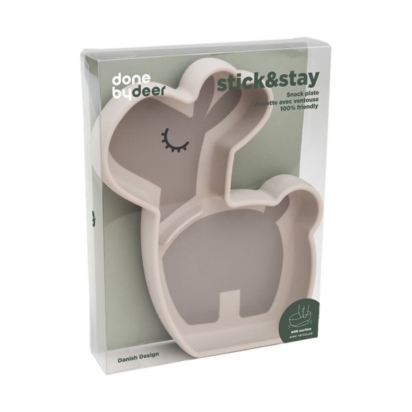 Done By Deer Silicone Stick&Stay Snack Bord Lalee Sand Done By Deer Silicone Stick&Stay Snack Bord Lalee Sand