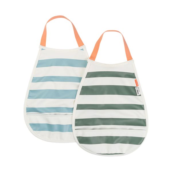 Done By Deer Slab Pull-Over Stripes Blue/Green 2-Pack