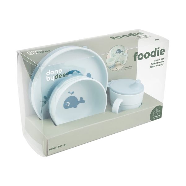 Done By Deer Foodie Dinner Set - Wally - 3-Delig - Blue