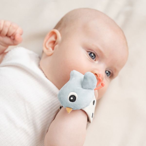 Done By Deer Wrist Rattle Set Happy Clouds Blue 2-Pack