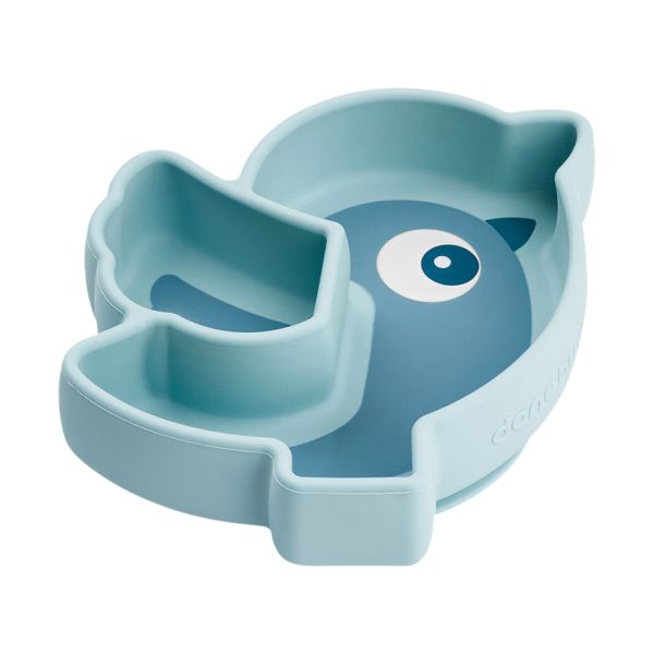 Done By Deer Silicone Stick&Stay Snack Bord Birdee Blue Done By Deer Silicone Stick&Stay Snack Bord Birdee Blue