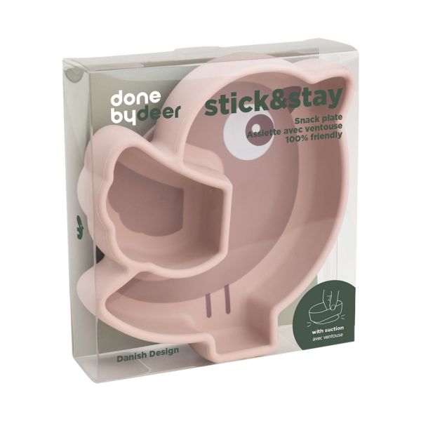 Done By Deer Stick & Stay Snack Bord - Birdee - Silicone - Powder