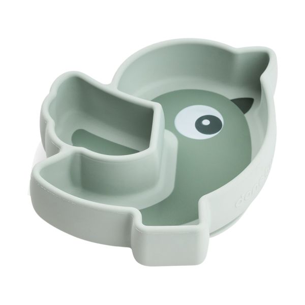 Done By Deer Silicone Stick&Stay Snack Bord Birdee Green Done By Deer Silicone Stick&Stay Snack Bord Birdee Green