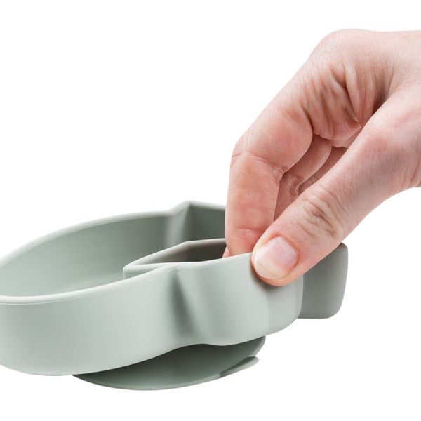 Done By Deer Silicone Stick&Stay Snack Bord Birdee Green Done By Deer Silicone Stick&Stay Snack Bord Birdee Green