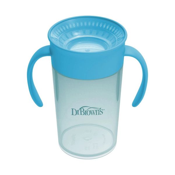 Dr. Brown’s Rietje naar 360° Beker Set - Ocean Blue 