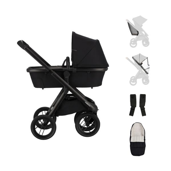 Dubatti One E6 Kinderwagen 2-in-1 - Black / Pitch Black Dubatti One E6 Kinderwagen 2-in-1 - Black / Pitch Black