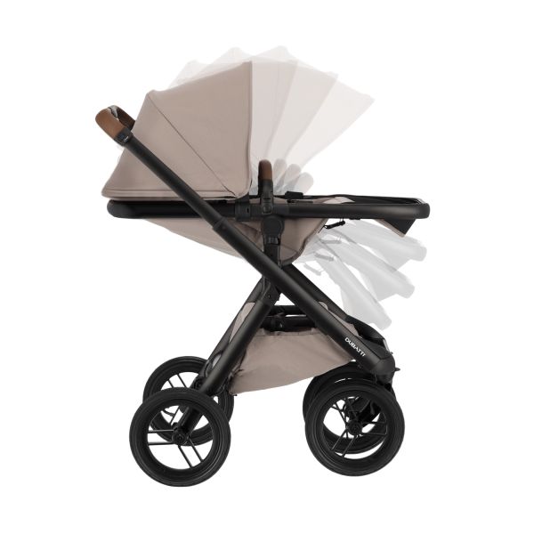 Dubatti One E6 Kinderwagen 2-in-1 - Dark Brown / Soft Taupe