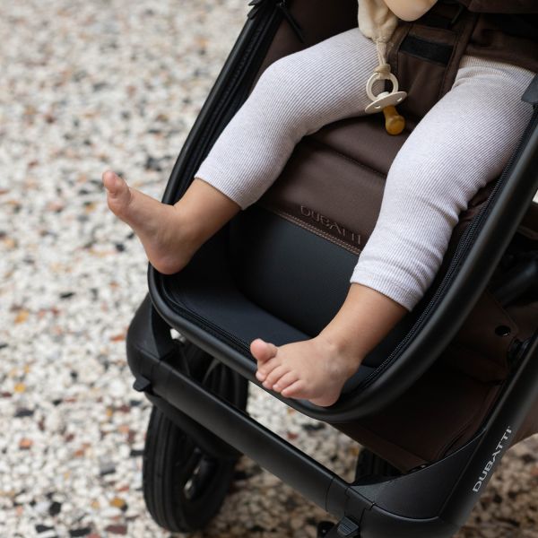 Dubatti One E6 Kinderwagen 2-in-1 - Black / Walnut Brown