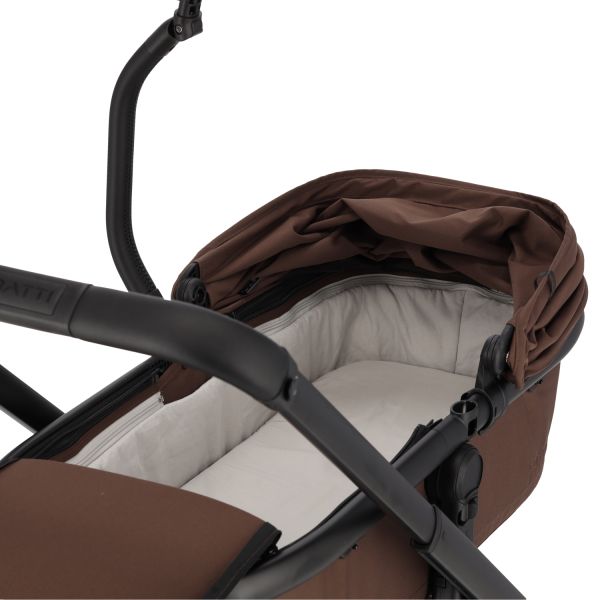 Dubatti One E6 Kinderwagen 2-in-1 - Black / Walnut Brown