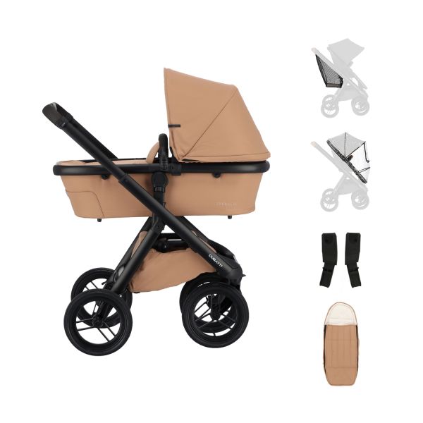 Dubatti One E6 Kinderwagen 2-in-1 - Black / Soft Terra Dubatti One E6 Kinderwagen 2-in-1 - Black / Soft Terra