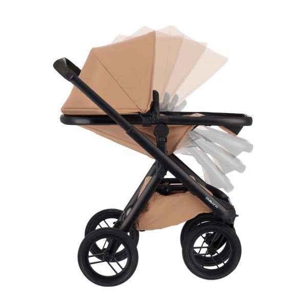 Dubatti One E6 Kinderwagen 2-in-1 - Black / Soft Terra Dubatti One E6 Kinderwagen 2-in-1 - Black / Soft Terra