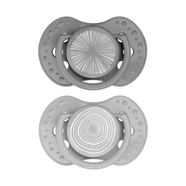 Difrax Fopspeen Danamic Harmony L Grey - D Grey 6-18 mnd