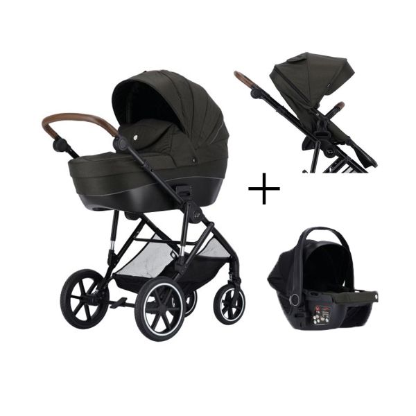 Puck Kinderwagen 3-in-1 Carl Donkergroen