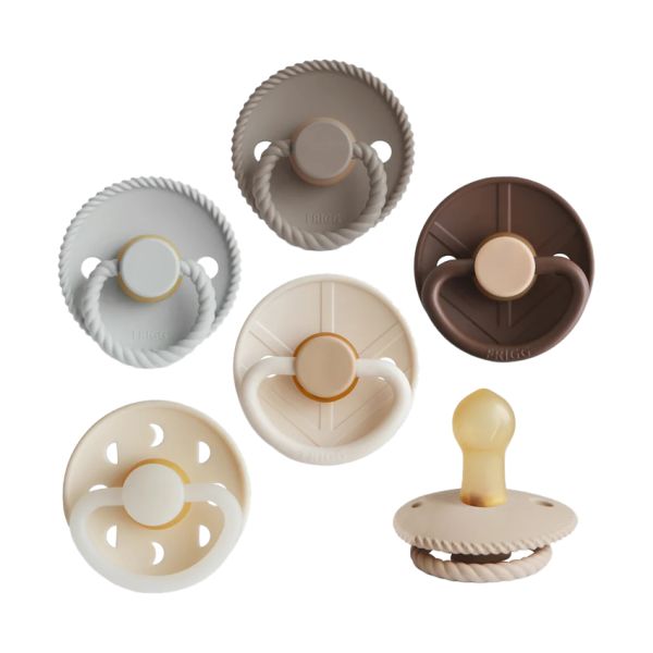 FRIGG Fopspenen - Earthy Wonder - 6-Pack - Latex - 6–18 Mnd FRIGG Fopspenen - Earthy Wonder - 6-Pack - Latex - 6–18 Mnd