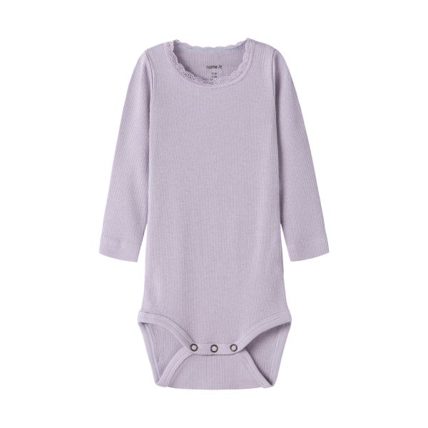 Name It Kab Lace Romper - Maat 68 - Lavender Gray Name It Kab Lace Romper - Maat 68 - Lavender Gray