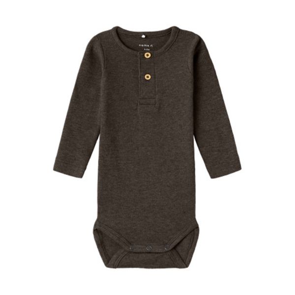 Name It Button Romper - Kab NOOS - Delicioso Melange - Maat 68