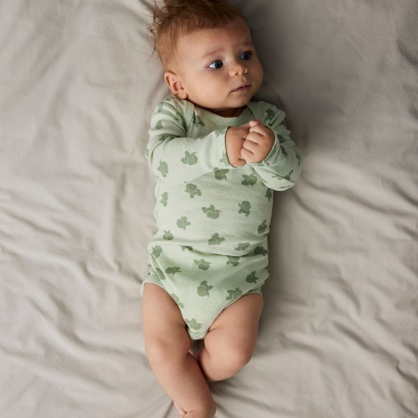 Name It Romper - 3P LS Solid Rib - Elephant - Mt. 50 Name It Romper - 3P LS Solid Rib - Elephant - Mt. 50