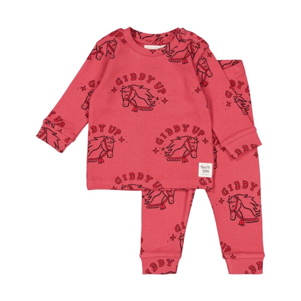 Feetje Howdy Holly Pyjama - Maat 56 - Berry Feetje Howdy Holly Pyjama - Maat 56 - Berry