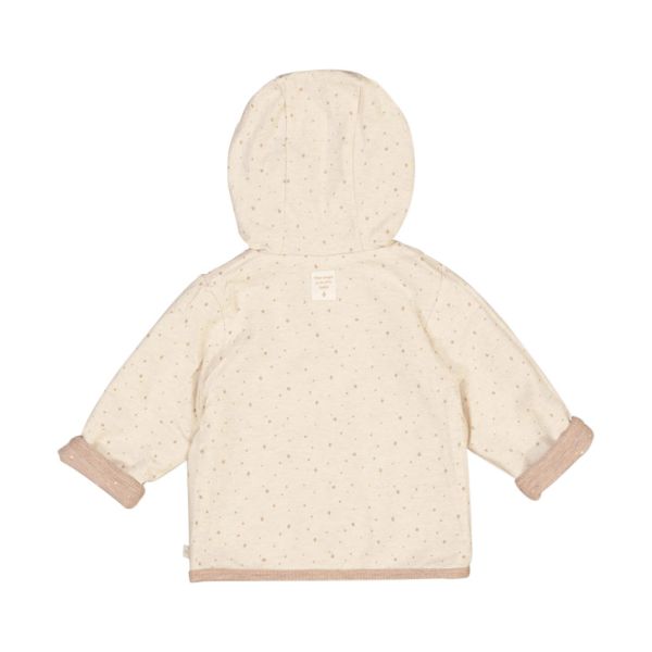Feetje Jas Met Capuchon Omkeerbaar Print The Magic Is In You Taupe Melange 50